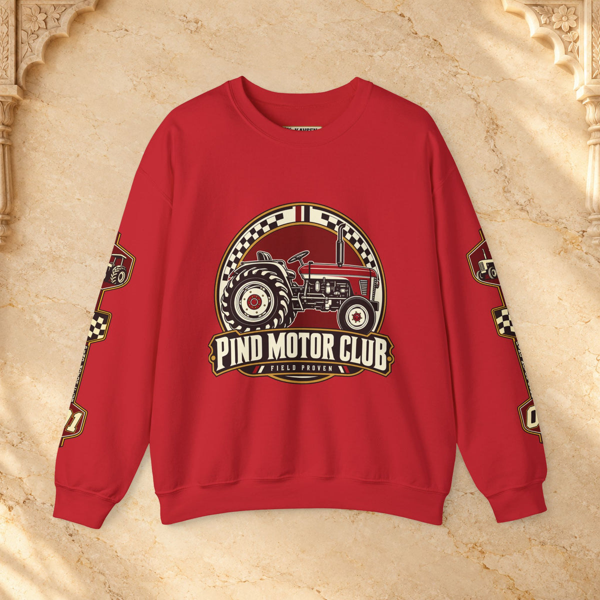 Pind Motor Club Vintage Tractor Crewneck Sweatshirt