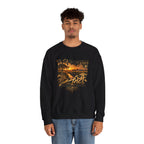 Crewneck Sweatshirt - Vintage Sunset Beach Graphic with 'AFT' Script
