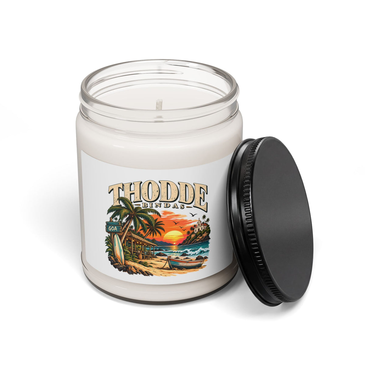 Soy Candle — Tropical Sunset Beach Scene (9 oz)