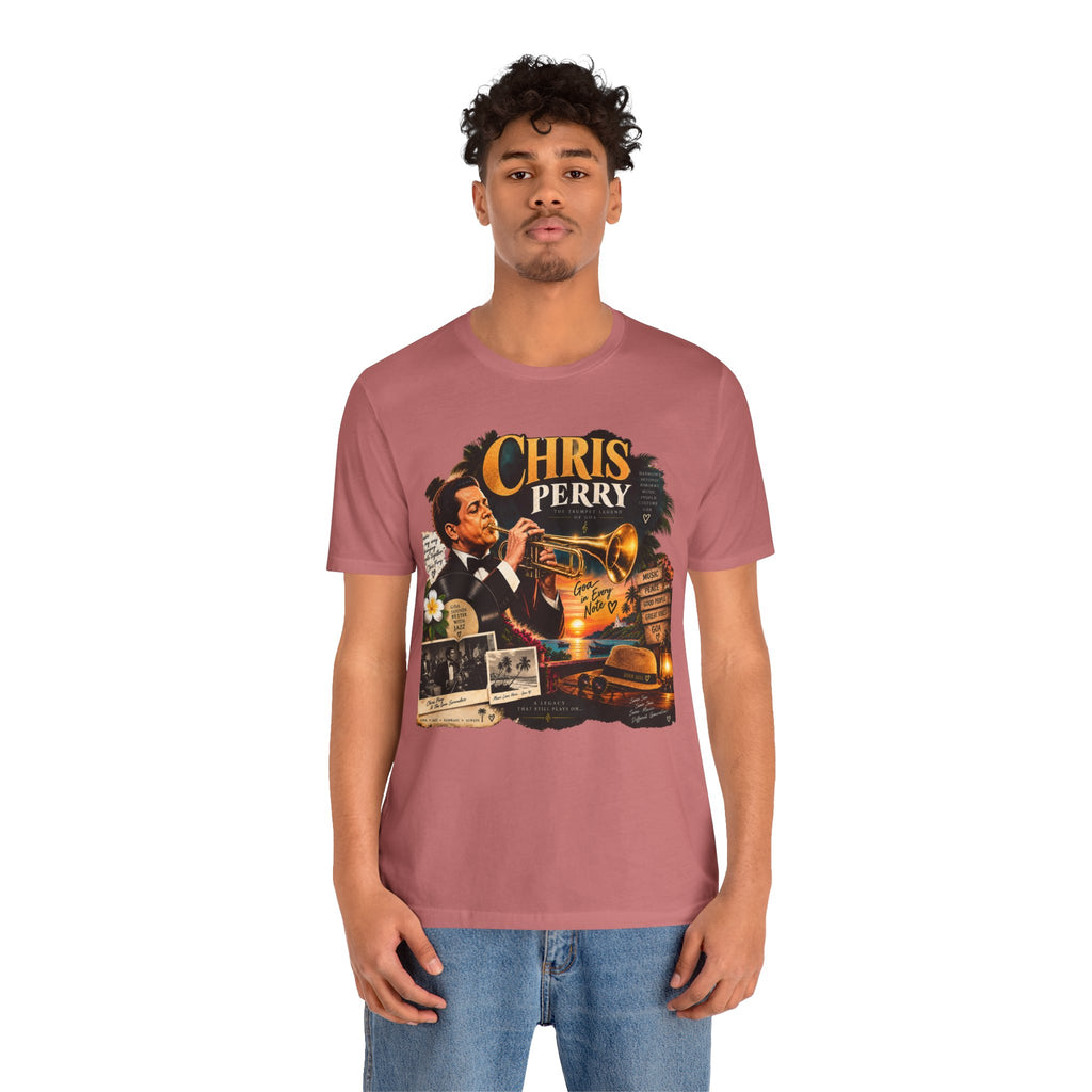 Chris Perry Trumpet Graphic T-Shirt | Retro Music