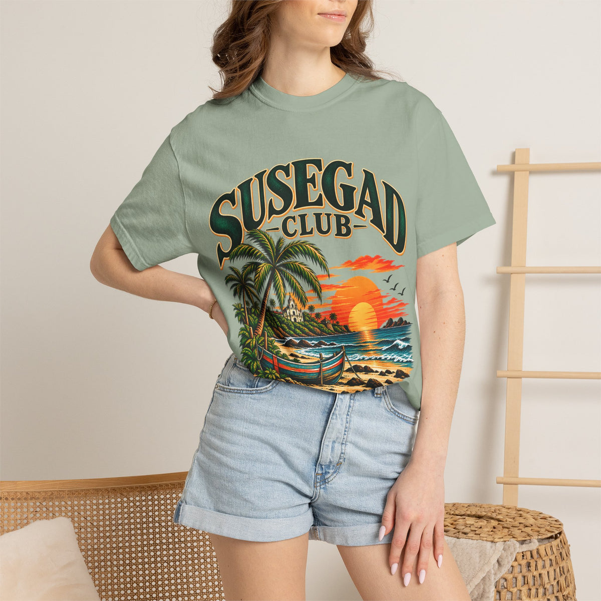 Susegad Club Sunset Beach Garment-Dyed T-Shirt
