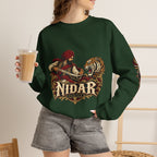Nidar Courage Does Not Bow Graphic Sweatshirt