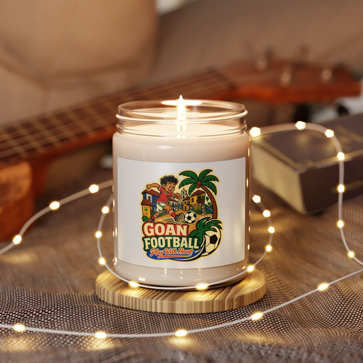 Scented Soy Candle — Goan Football Retro Label (9oz)