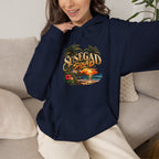 Susegad Squad Hoodie | Tropical Goan Sunset Graphic