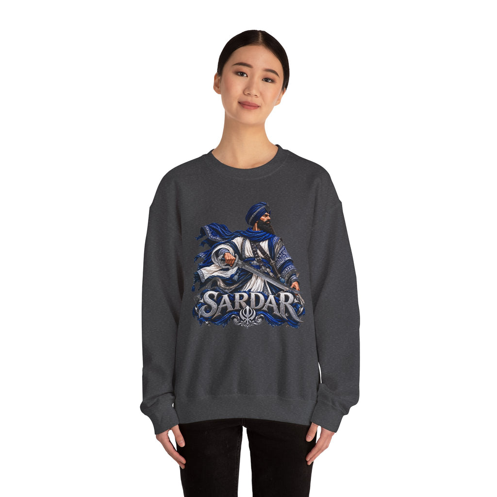 Sardar Warrior Sikh-Inspired Graphic Crewneck Sweatshirt