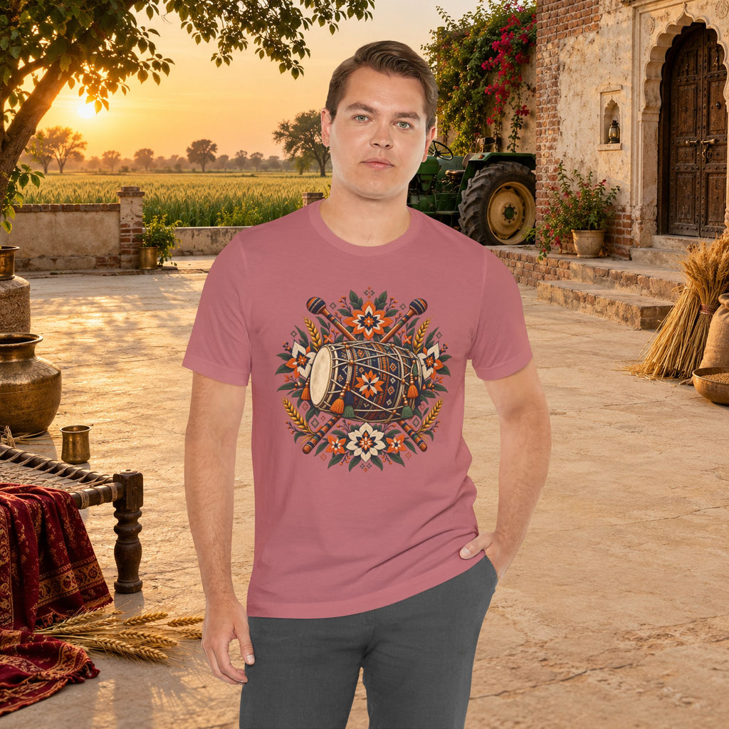 Boho Folk Drum Mandala T-Shirt
