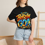 Born in Goa Graphic Tee | Garment-Dyed Cotton T-Shirt