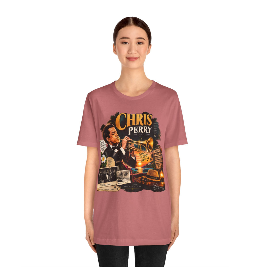 Chris Perry Trumpet Graphic T-Shirt | Retro Music