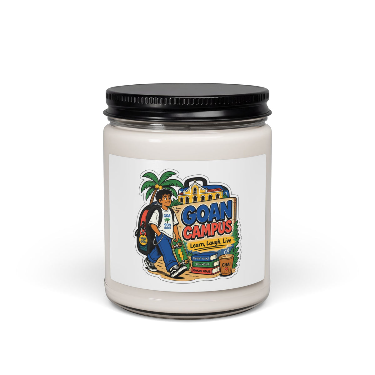 Goan Campus: Learn, Laugh, Live 9oz Scented Soy Candle – Goan Heritage — product image 6