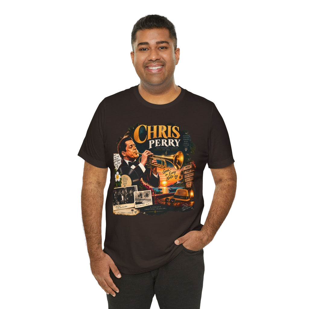 Chris Perry Trumpet Graphic T-Shirt | Retro Music