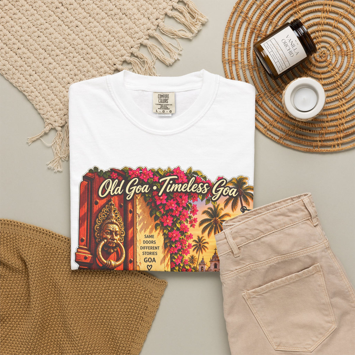 Mai Bas Konkani – Goan Heritage Garment-Dyed T-Shirt — product image 4