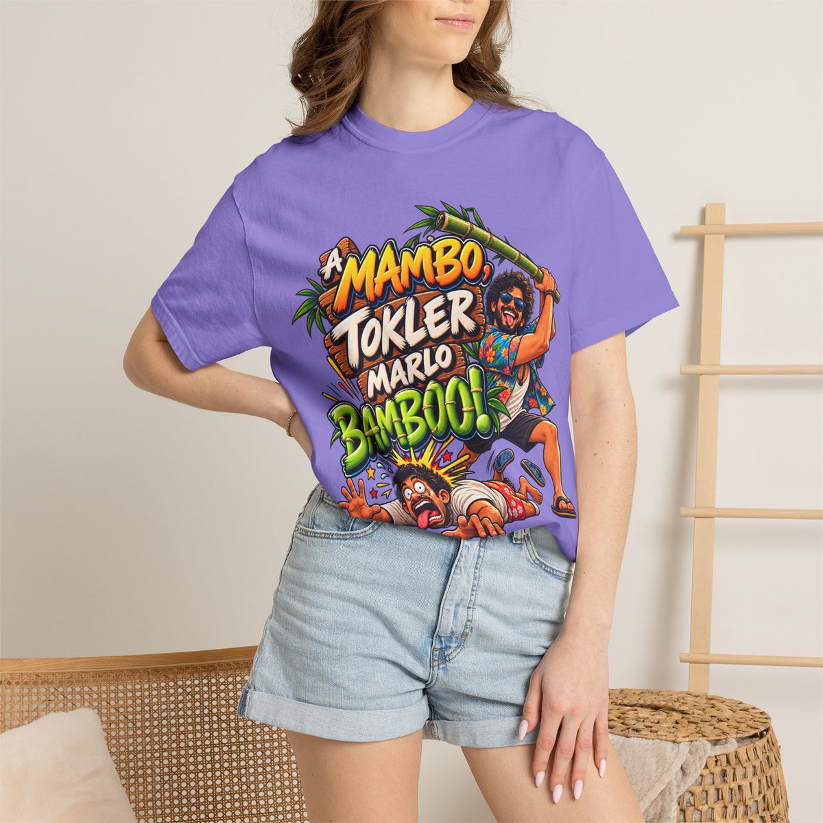 A Mambo, Tokler Marlo Bamboo! Goan Heritage Garment-Dyed T-Shirt