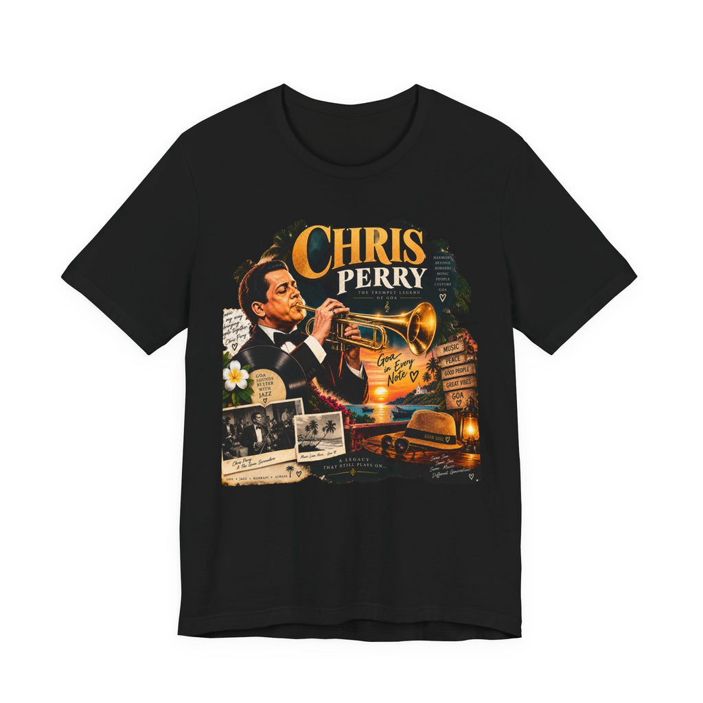 Chris Perry Trumpet Graphic T-Shirt | Retro Music