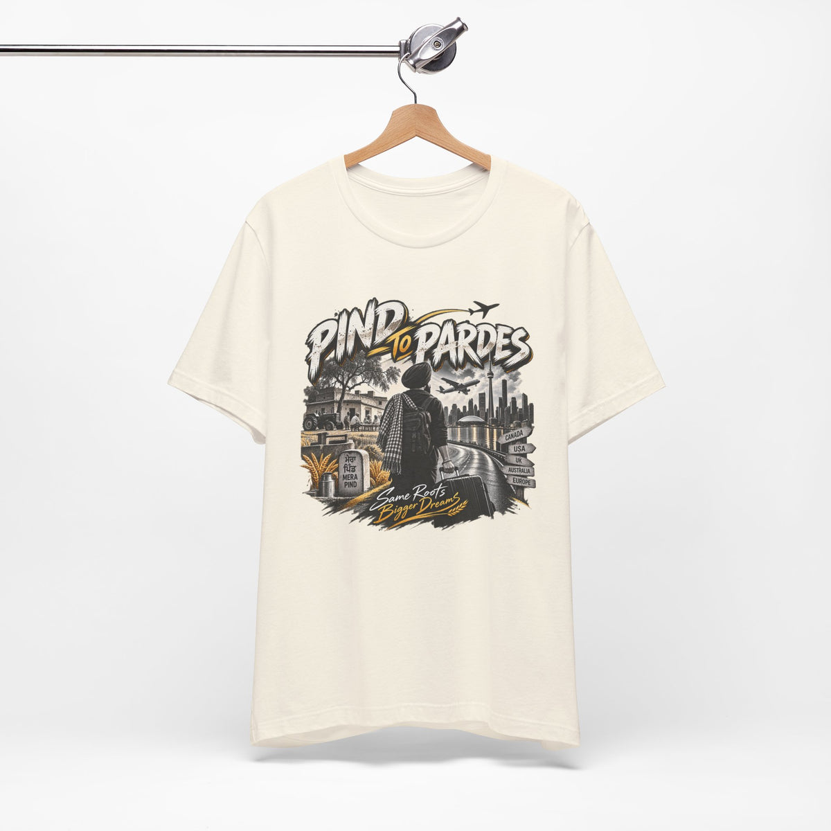 Pind to Pardes Travel T-Shirt | Vintage Journey Graphic