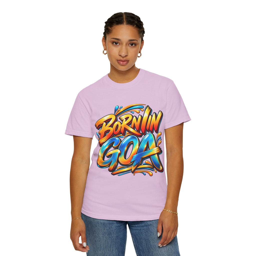Born in Goa Graphic Tee | Garment-Dyed Cotton T-Shirt