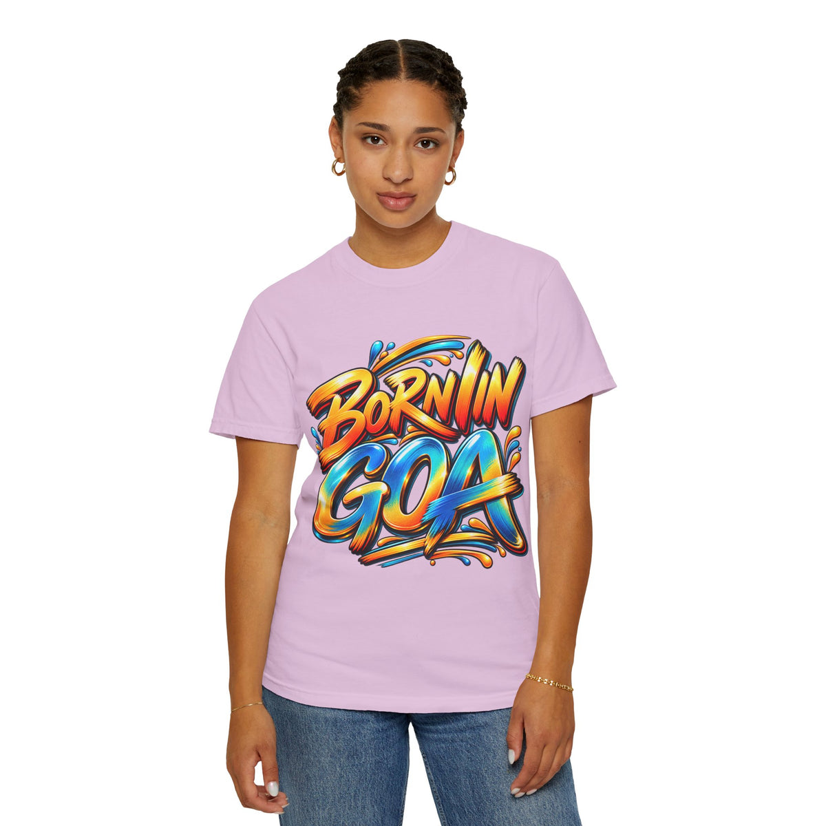 Born in Goa Graphic Tee | Garment-Dyed Cotton T-Shirt
