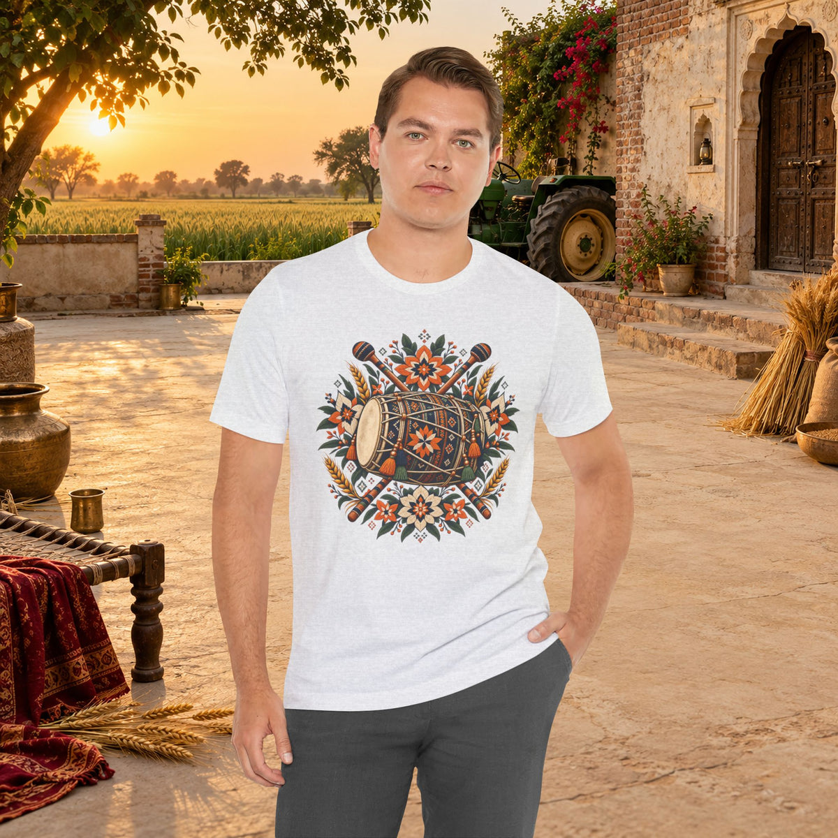 Boho Folk Drum Mandala T-Shirt