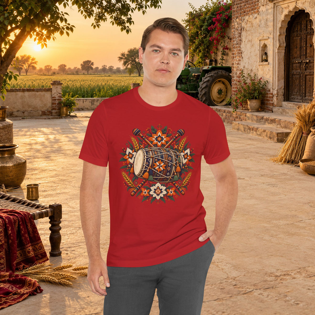 Boho Folk Drum Mandala T-Shirt