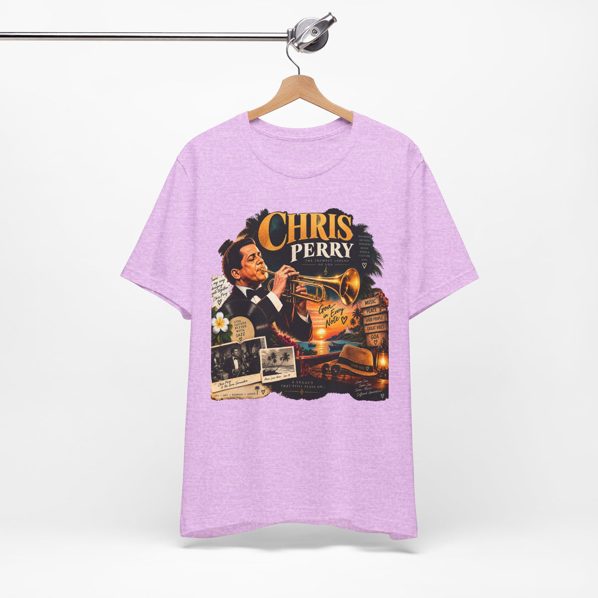 Chris Perry Trumpet Graphic T-Shirt | Retro Music