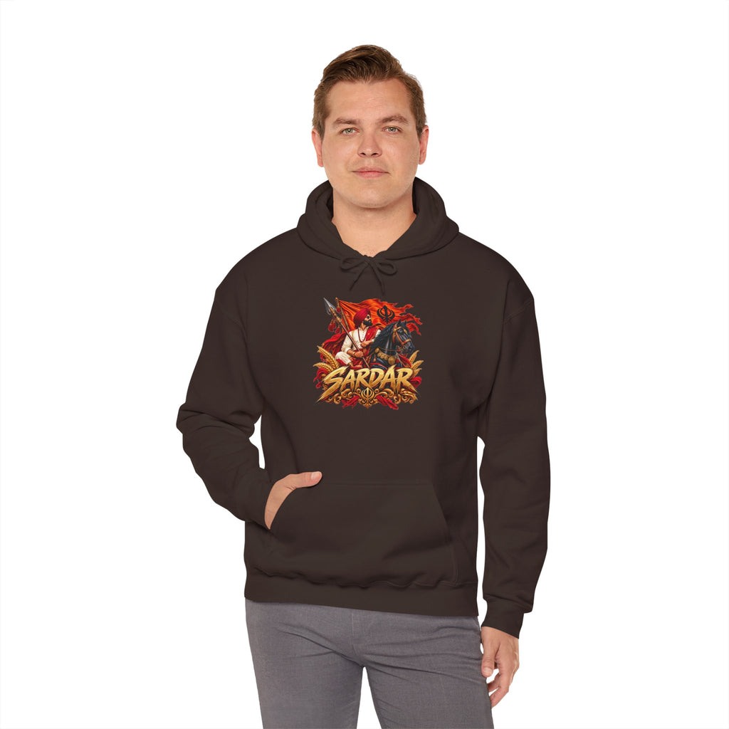 Sardar Retro Fighter Graphic Hoodie | Punjabi Heritage Pullover