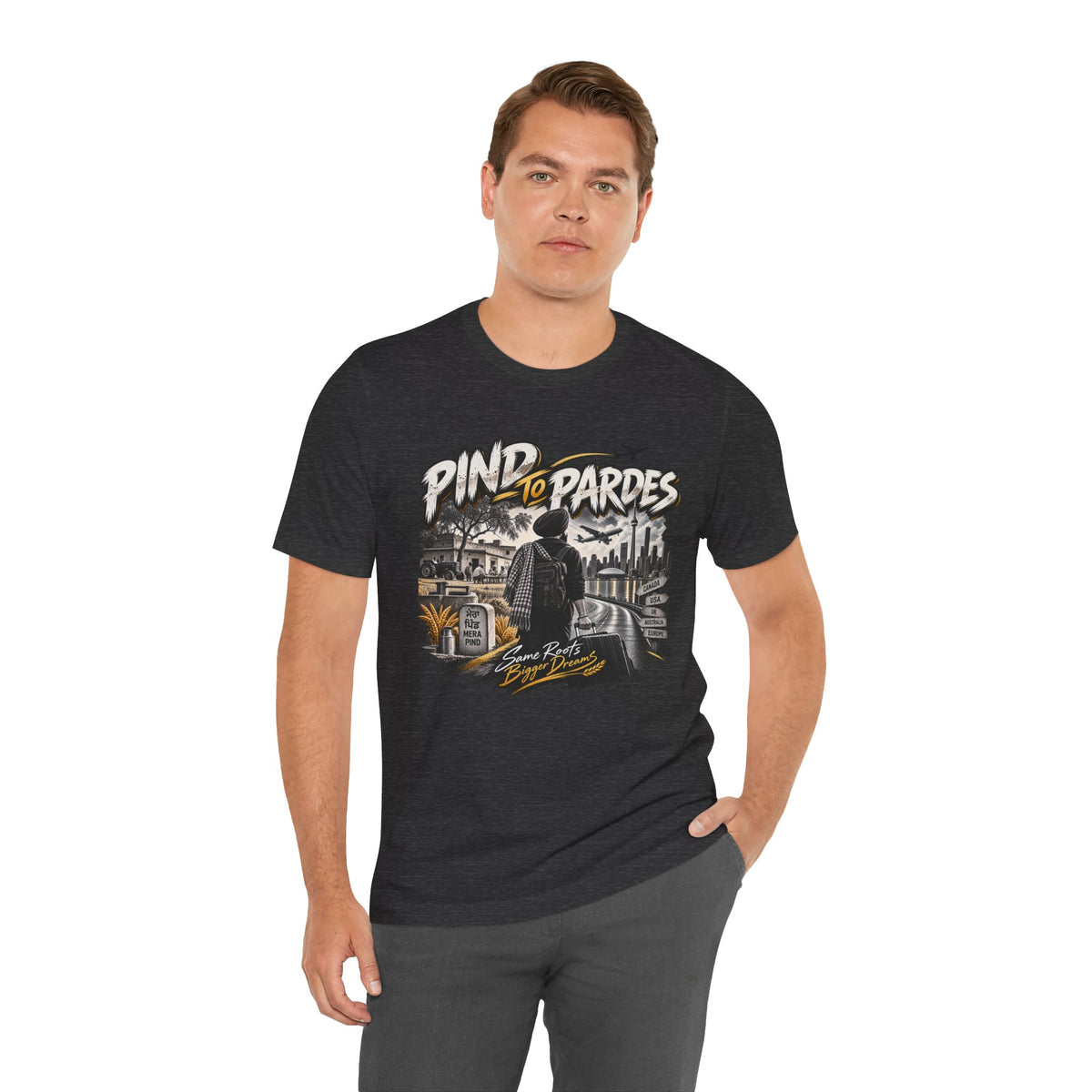 Pind to Pardes Travel T-Shirt | Vintage Journey Graphic