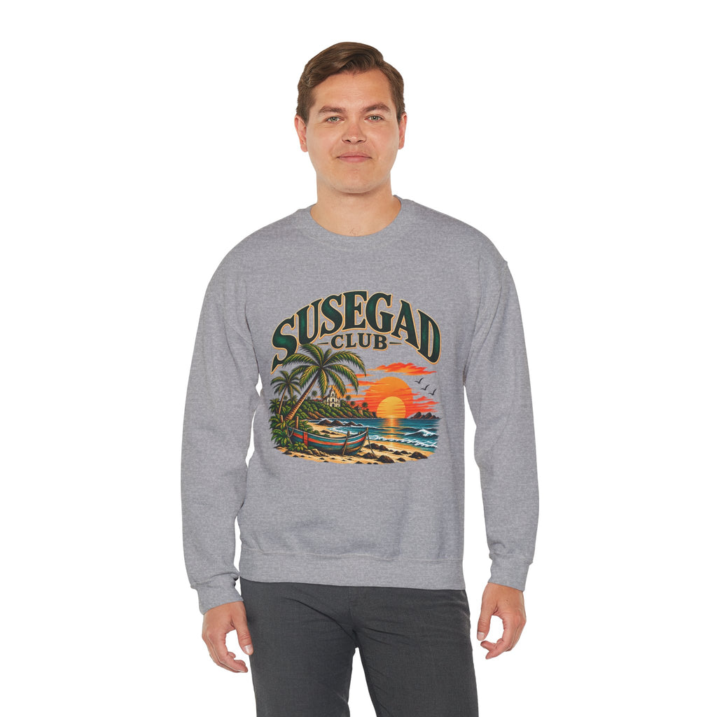 Susegad Club Tropical Sunset Crewneck Sweatshirt