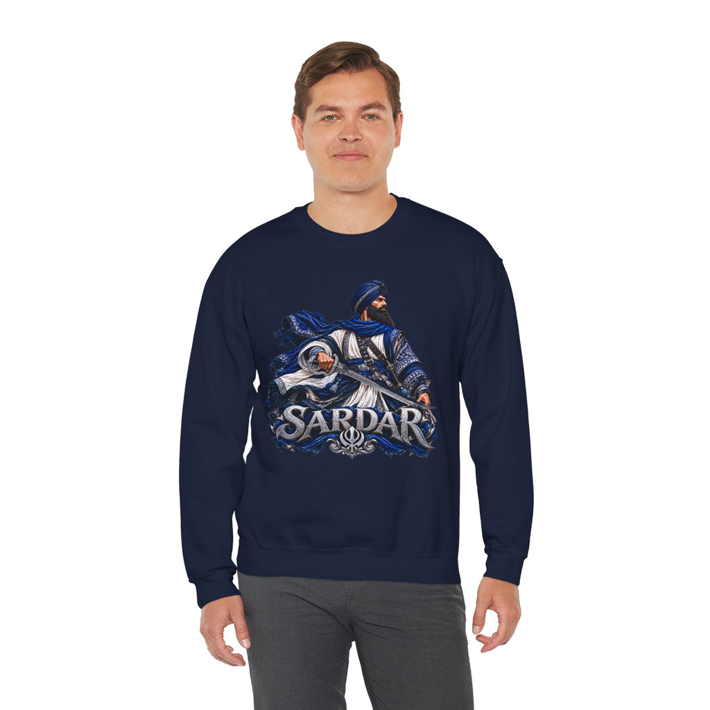 Sardar Warrior Sikh-Inspired Graphic Crewneck Sweatshirt