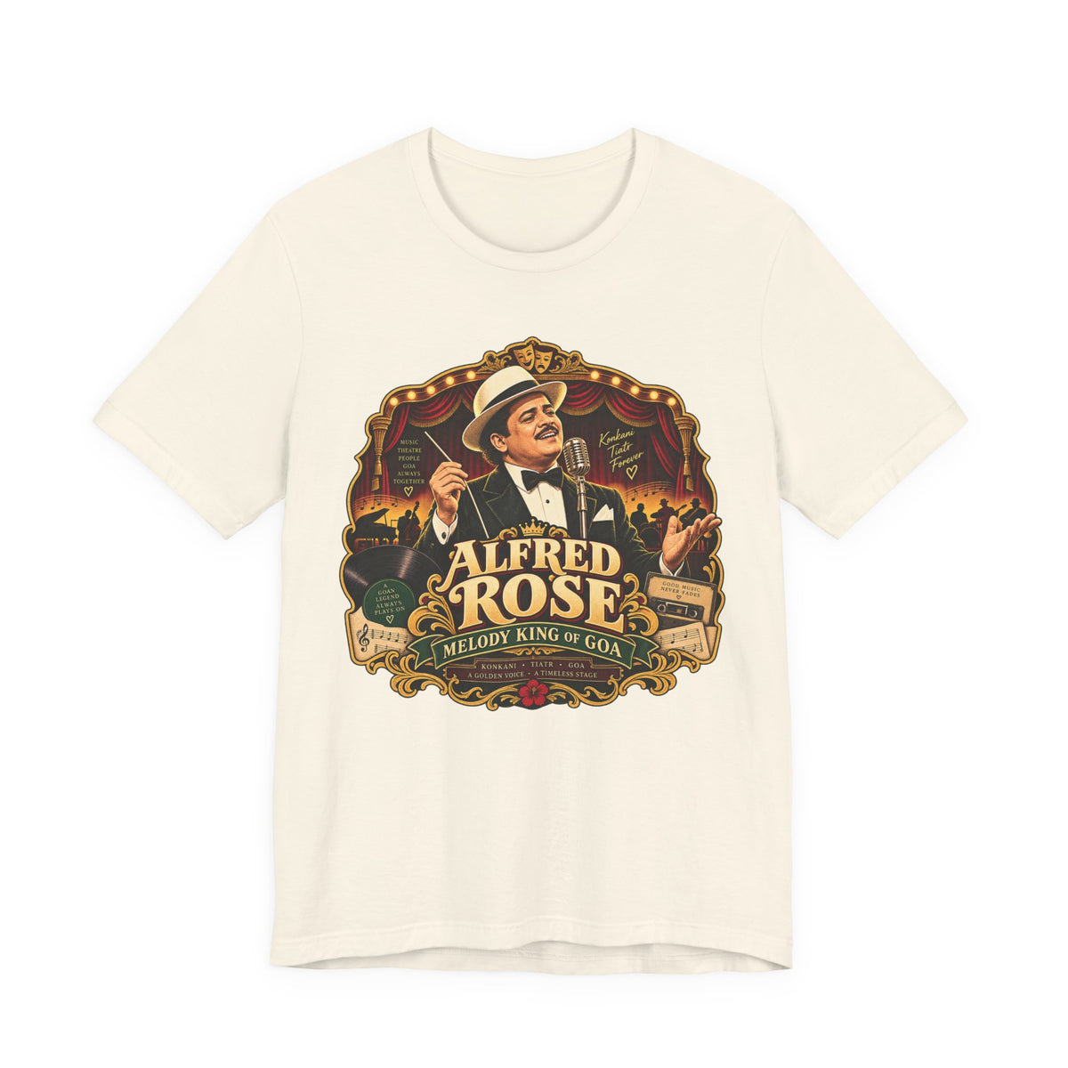 Alfred Rose Retro Music T-Shirt – “Melody King of Goa” Graphic Tee — product image 4