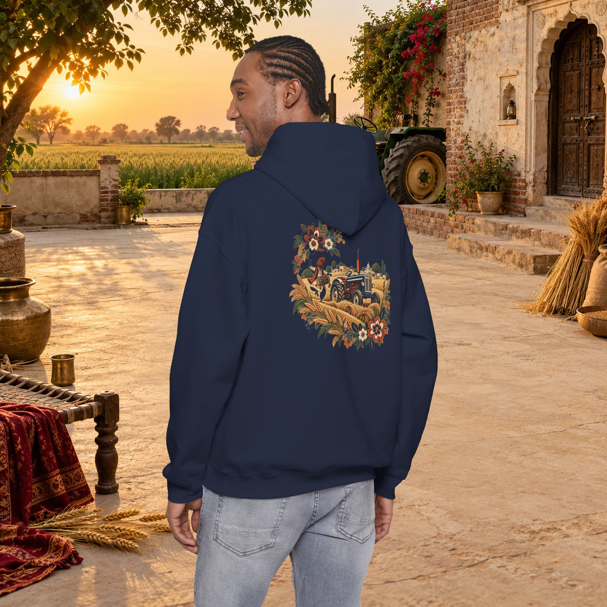 Bohemian Folk Art Drum Hoodie