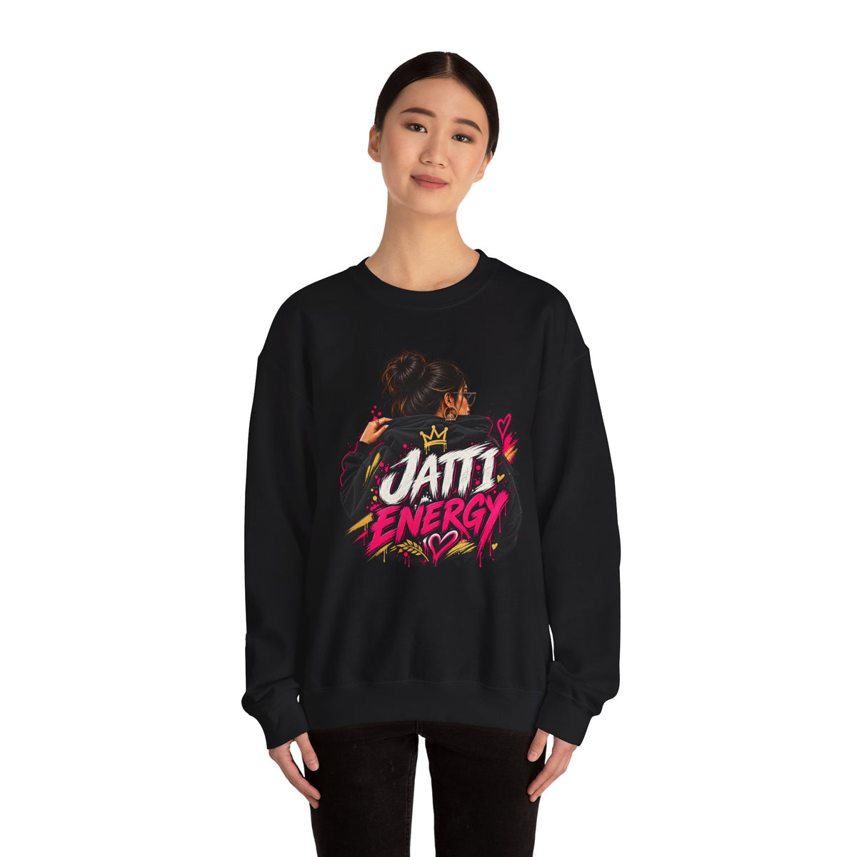 Jatti Energy Punjabi Graphic Crewneck Sweatshirt