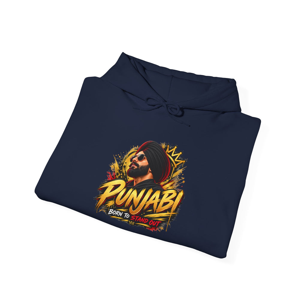 Punjabi Pride Graphic Hoodie | Illustrated Heritage Pullover