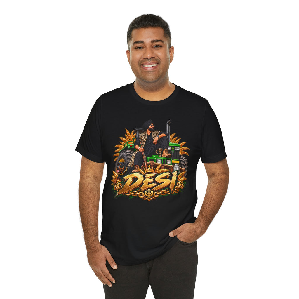 Desi Motorcycle Graphic Tee – Retro Biker India Pride T-Shirt