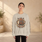 Boho Folk Drum Sweatshirt – Tribal Music Festival Crewneck