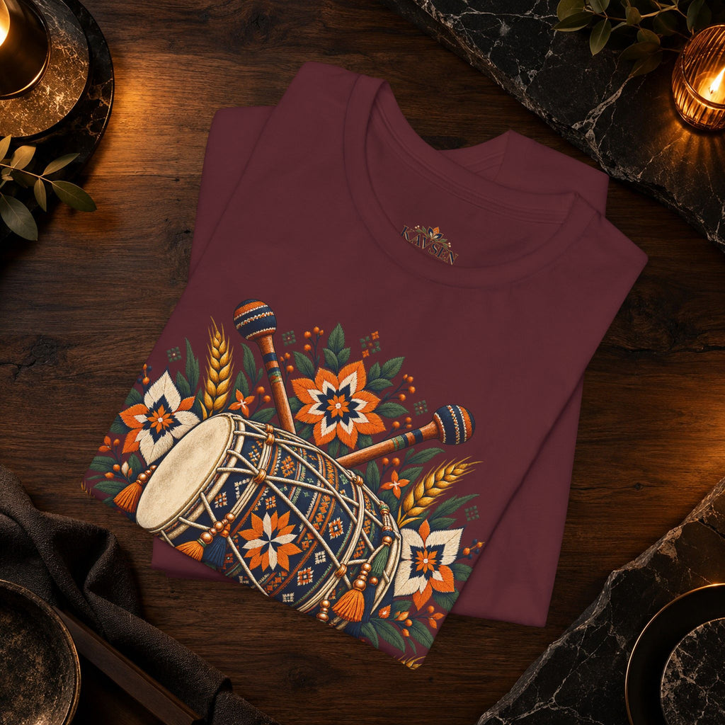 Boho Folk Drum Mandala T-Shirt