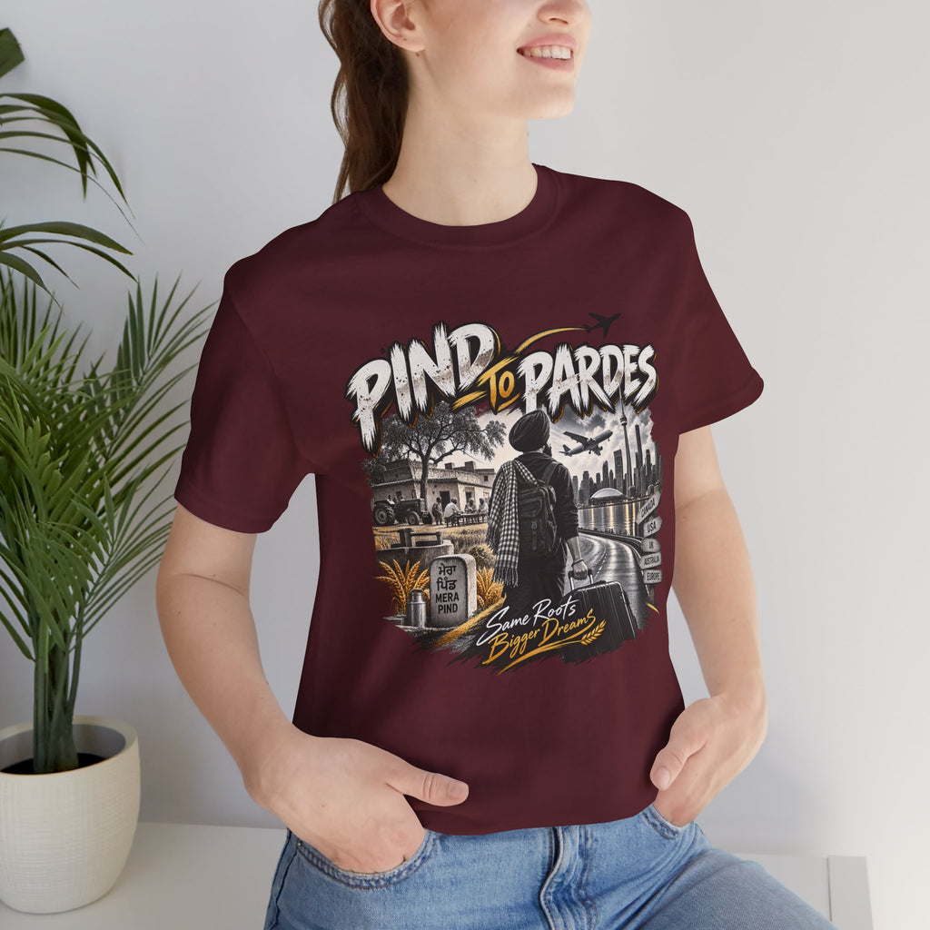 Pind to Pardes Travel T-Shirt | Vintage Journey Graphic