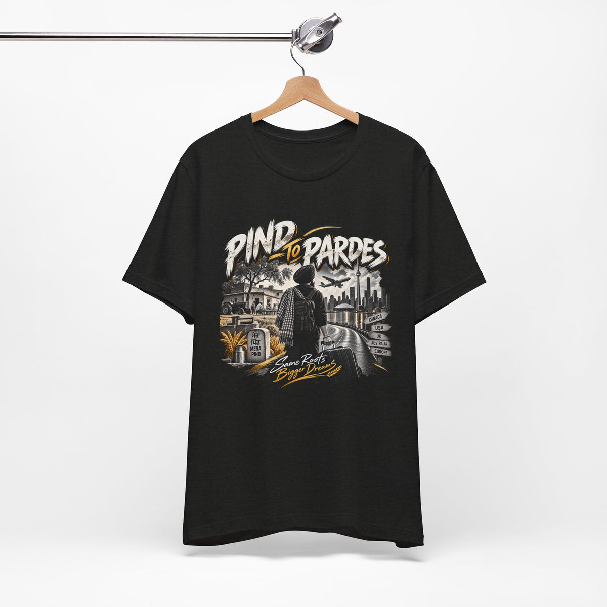 Pind to Pardes Travel T-Shirt | Vintage Journey Graphic