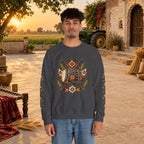 Boho Folk Drum Sweatshirt – Tribal Music Festival Crewneck