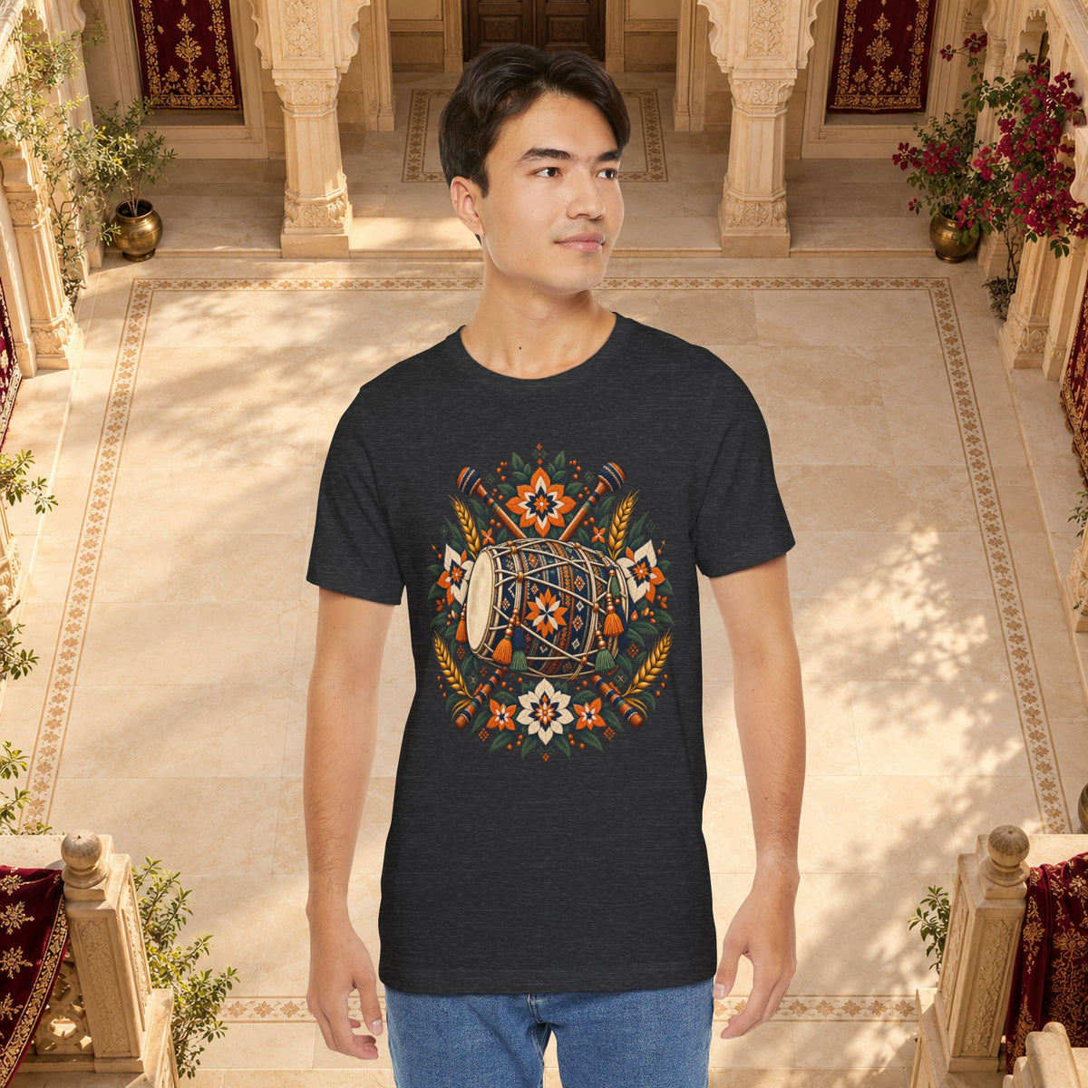 Boho Folk Drum Mandala T-Shirt