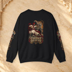 Nidar Courage Does Not Bow Graphic Sweatshirt