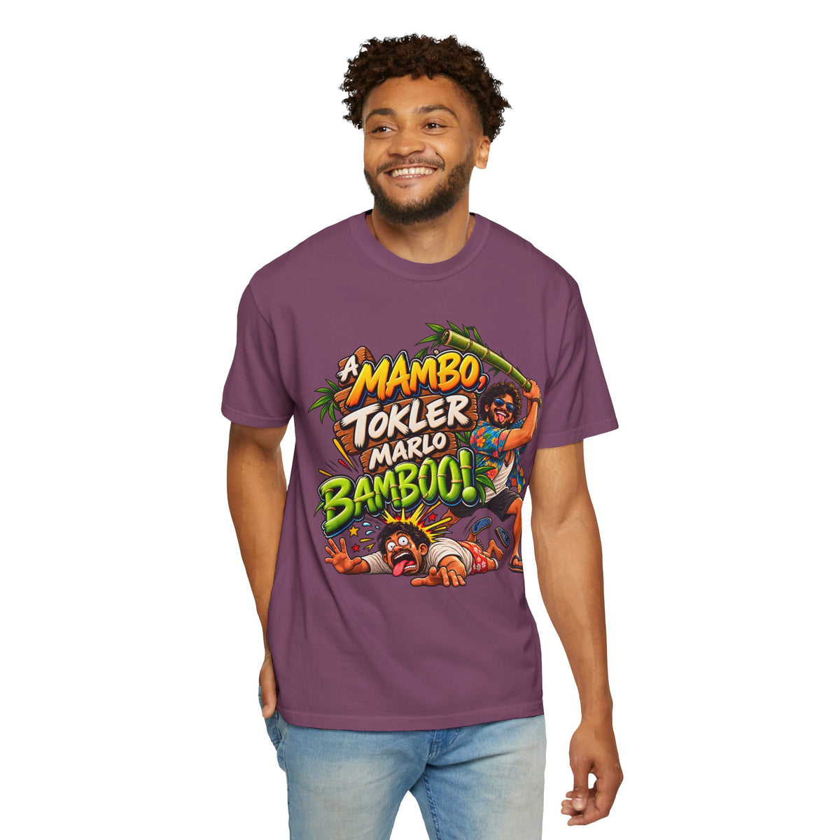 A Mambo, Tokler Marlo Bamboo! Goan Heritage Garment-Dyed T-Shirt