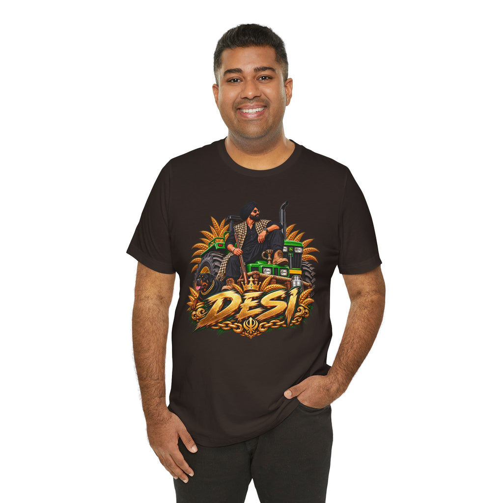 Desi Motorcycle Graphic Tee – Retro Biker India Pride T-Shirt