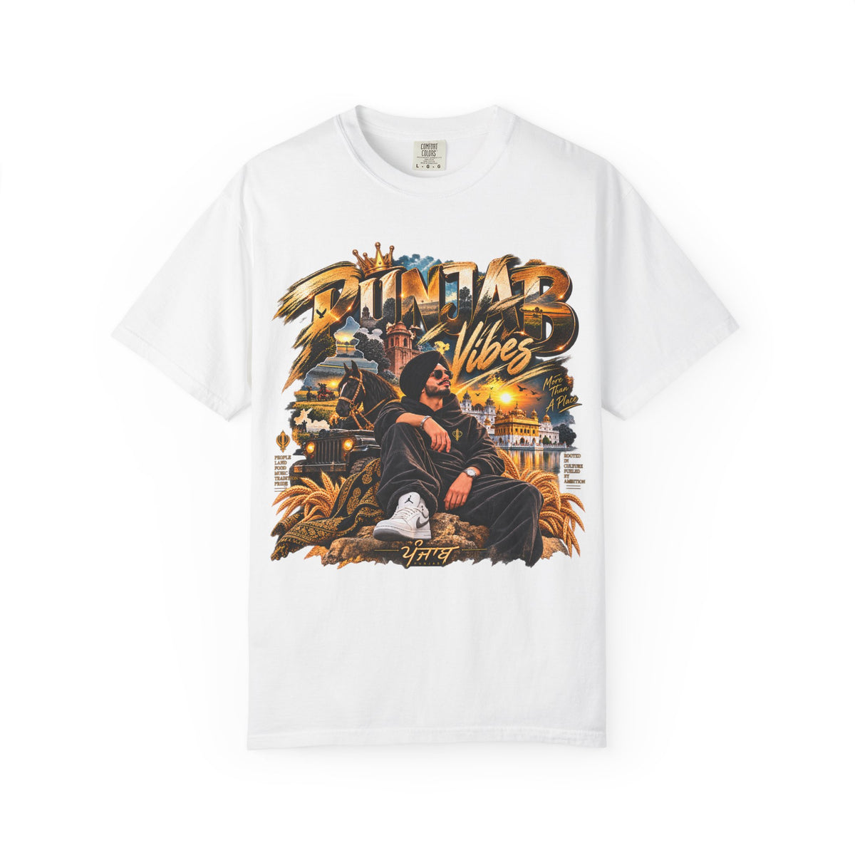 Additional view of Runar Vibes T-Shirt — Urban Sunset Graphic (2)