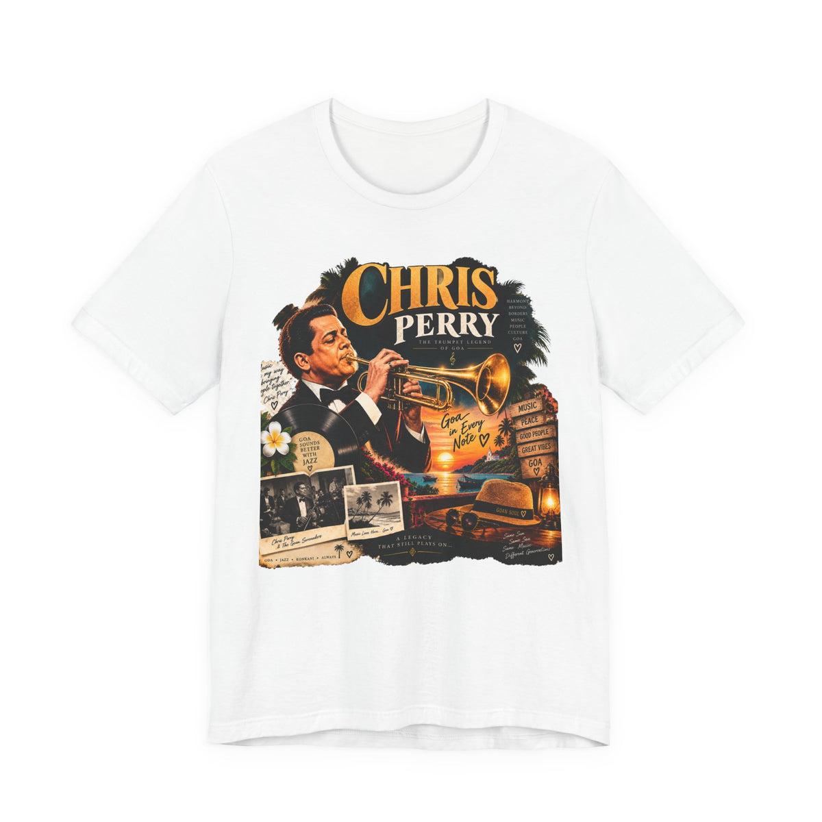 Additional view of Chris Perry Trumpet Graphic T-Shirt — Retro Music (2)