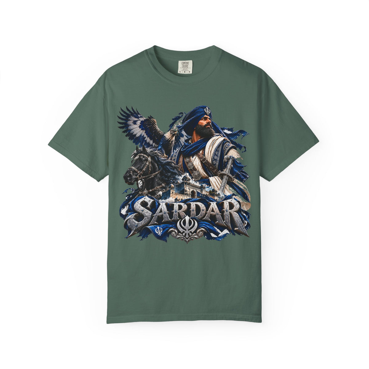 Sardar Graphic T-Shirt – Patriotic Sikh Warrior Design