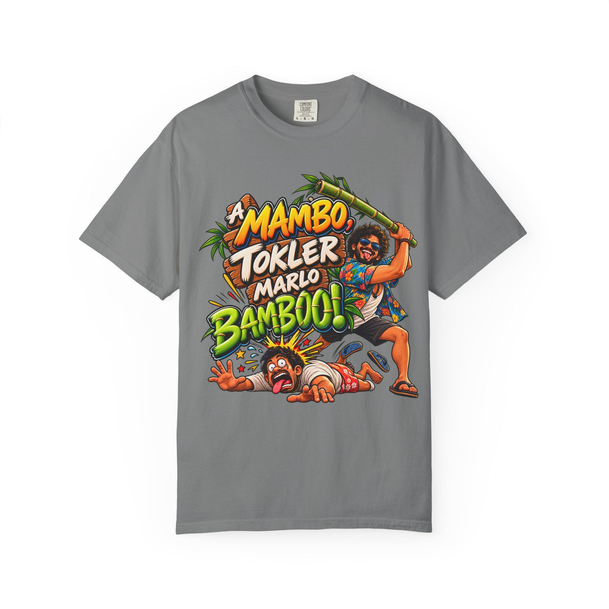 A Mambo, Tokler Marlo Bamboo! Goan Heritage Garment-Dyed T-Shirt — product image 4