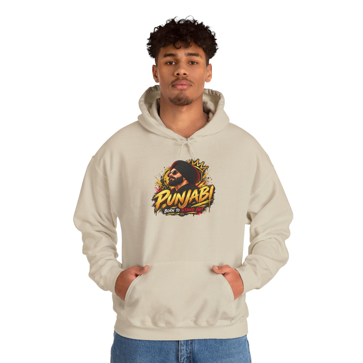 Punjabi Pride Graphic Hoodie | Illustrated Heritage Pullover