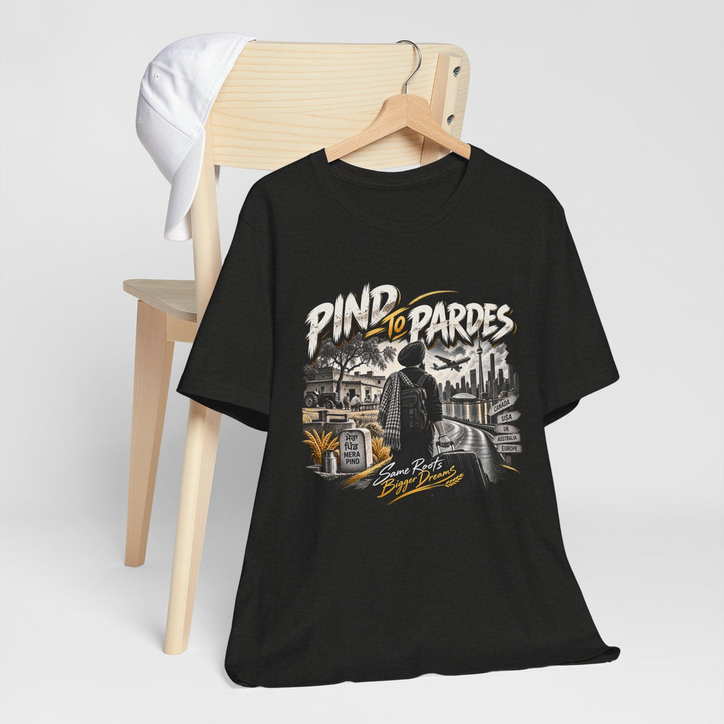 Pind to Pardes Travel T-Shirt | Vintage Journey Graphic