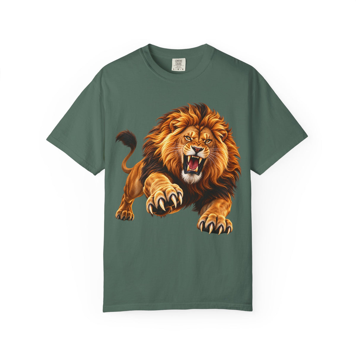 Roaring Lion Graphic T-Shirt — Bold Vintage Animal Tee