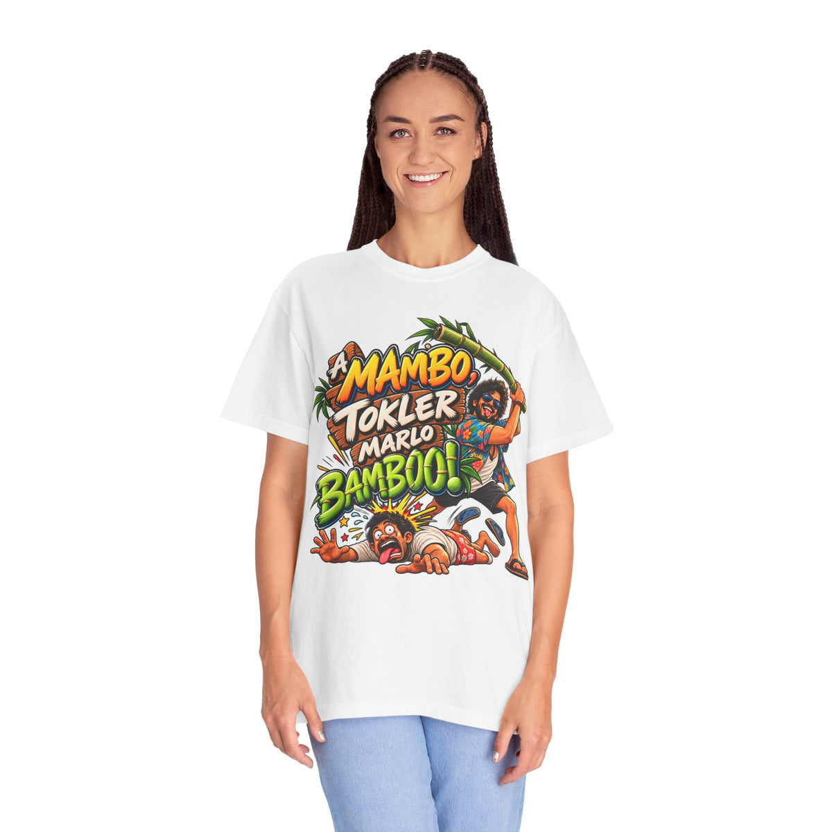 A Mambo, Tokler Marlo Bamboo! Goan Heritage Garment-Dyed T-Shirt
