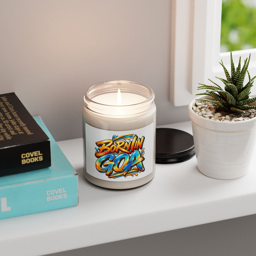 Born in Goa 9oz Soy Candle | Goan Heritage Graphic
